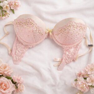 Victoria's Secret Dream Angels 32C Lined Demi Pink bra